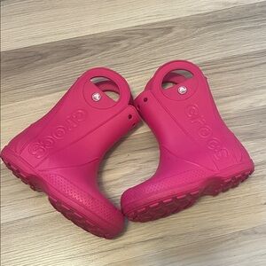 CROCS Kids Fuchsia Rain Boots